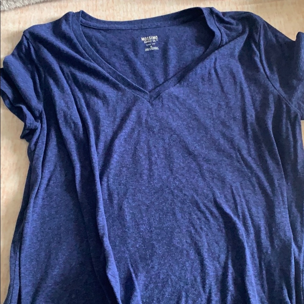 Blue v-neck